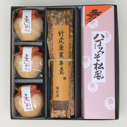 竹皮栗蒸羊羹/壷しるこ 詰合せＡ